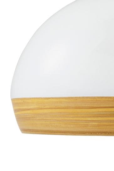 BHS White Bamboo Dome Shade