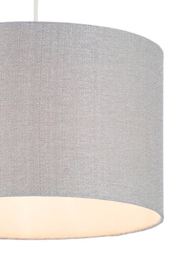 BHS Grey 30cm Metallic Linen Shade