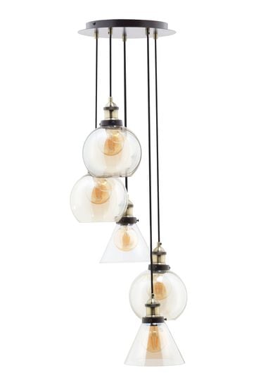 BHS Bronze Carter Industrial 5 Ceiling Light Pendant