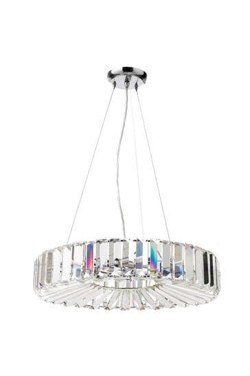 BHS Silver Renne Crystal Ceiling Light Pendant