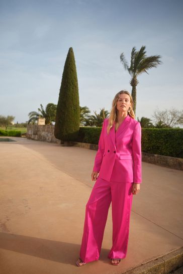 Next pink trouser suit shop