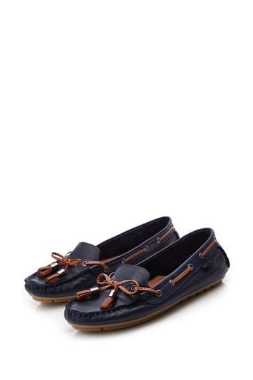 Moda in pelle moccasins top