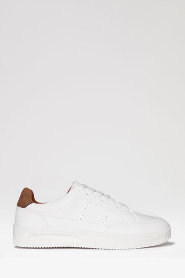 Threadbare White Retro Raised Sole Trainers