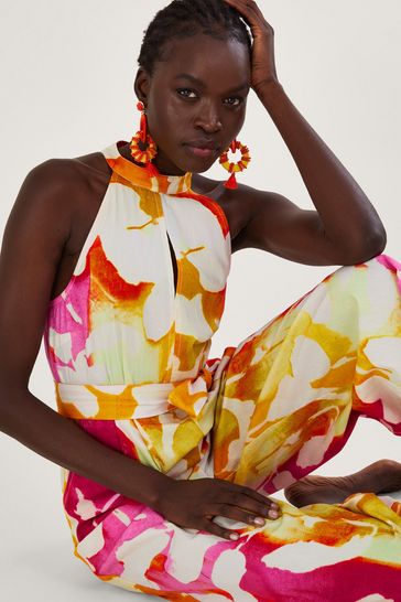 Abstract discount print jumpsuit