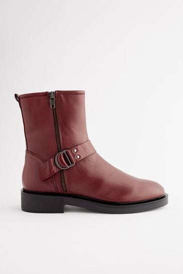 Wide fit burgundy boots 2025