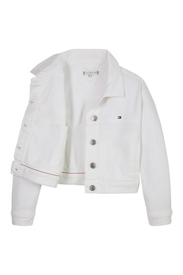 Buy Tommy Hilfiger White Trucker Jacket from Next Luxembourg