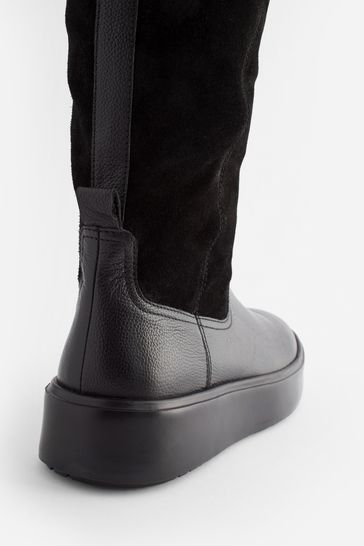 Fur lined knee discount high boots uk
