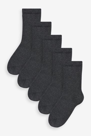 Grey Warm Thermal Cotton Rich Socks 5 Pack