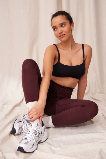 Buy self. Berry Red Waffle Leggings from Next Poland