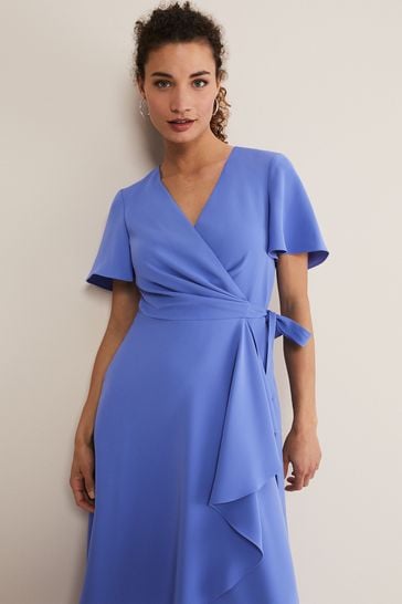 Phase eight blue wrap dress 2025