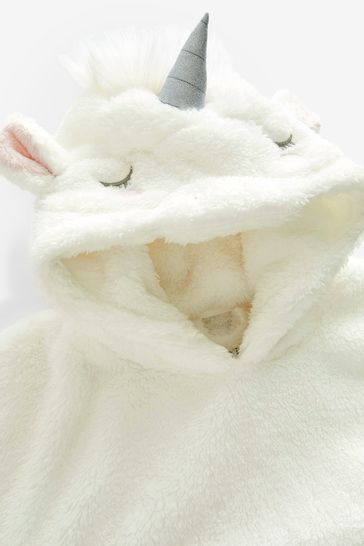 Buy White 3D Unicorn Fleece Hooded Blanket 3 16yrs from Next