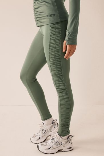 Khaki top green leggings