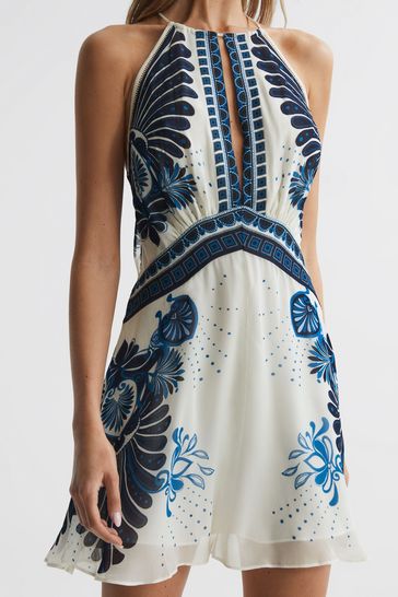 Moncur ruffle neck mini dress sales