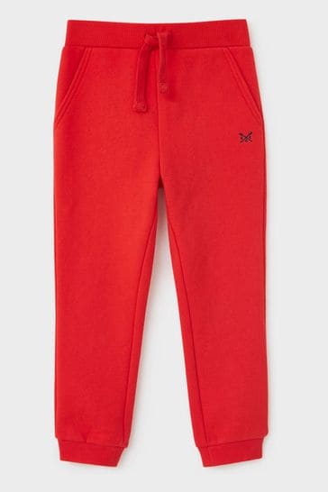 Crew Clothing Company Bright Red Cotton Joggers