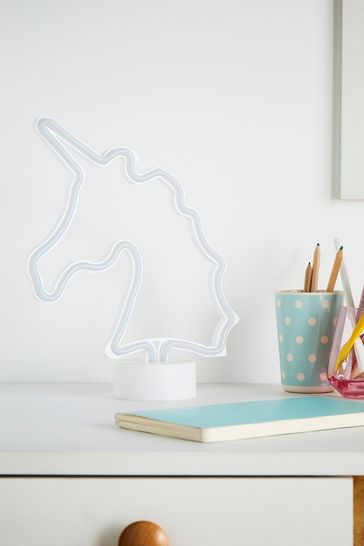 glow Pink Neon Unicorn Table Light