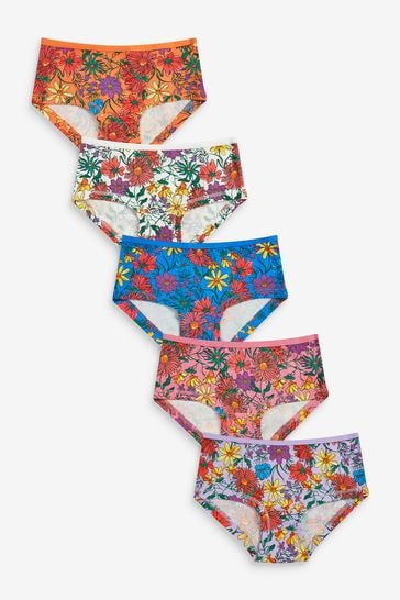 Multi Bright Floral Hipster Briefs 5 Pack (2-16yrs)