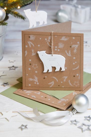 6 Pack Polar Bear Christmas Cards