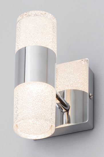 Silver Oslo Crackle LED Spotlight