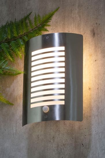 BHS Silver Sigma Wall Outdoor Light