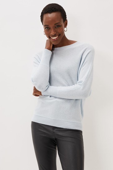 Buy Phase Eight Blue Beatrice Cashmere Jumper from Next Ireland