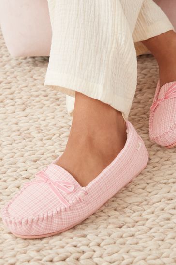 Faux fur lined moccasin slippers new arrivals
