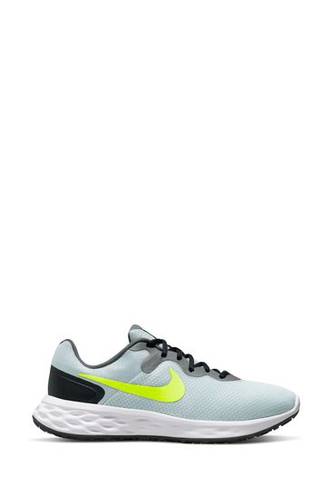 Nike Grey/Yellow Revolution 6 Running Trainers