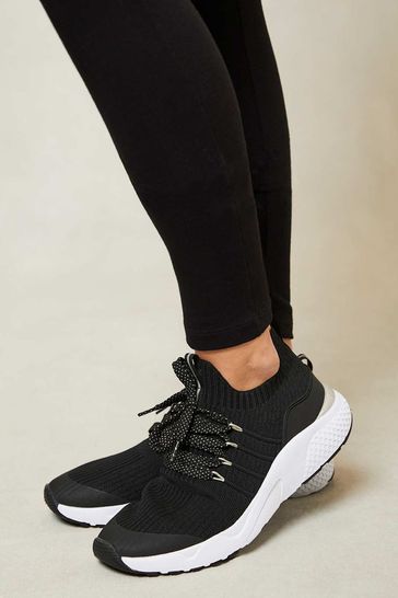 Mint velvet black trainers shop