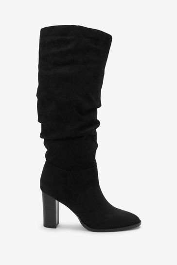 Next black slouch boots clearance