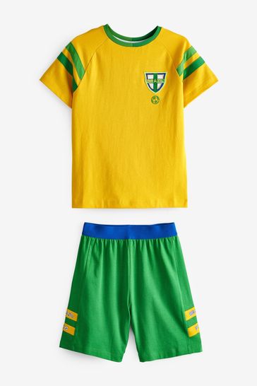 Brazil Yellow Football Short Pyjamas (3-16yrs)