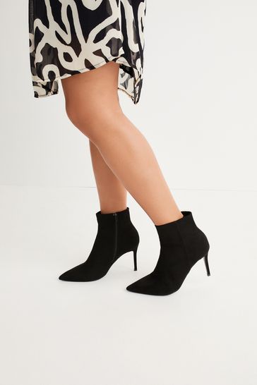 Buy Black Forever Comfort Point Toe Heeled Boots from Next Luxembourg
