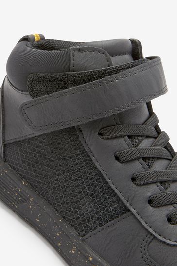 Buy Black Gold Single Strap Elastic Lace Boots from Next Luxembourg