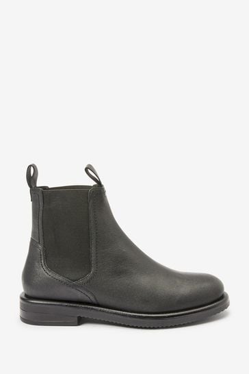 Black wide fit chelsea boots 2025