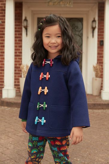 Childrens navy duffle coat on sale