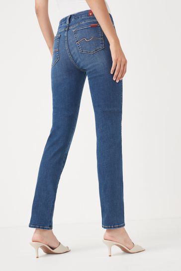 Buy 7 For All Mankind Mid Rise Kimmie Bair Straight Fit Jeans from