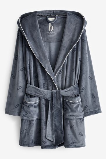 Ted baker grey new arrivals hooded dressing gown