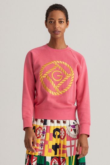 GANT Womens Pink Rope Icon Sweatshirt