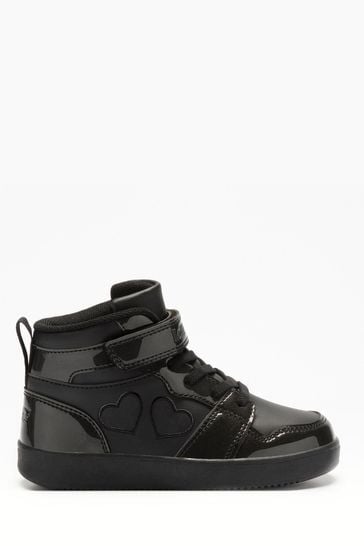Girls all black sales trainers