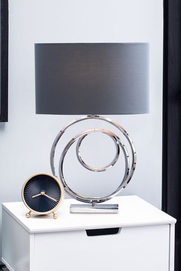 BHS Silver Saturn Table Lamp
