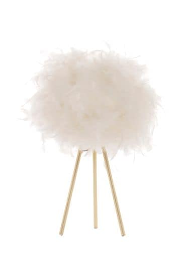 BHS Brass Plume Feather Tripod Table Lamp