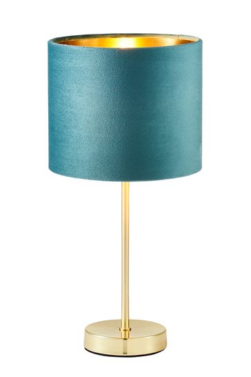 BHS Blue Velvet Table Lamp