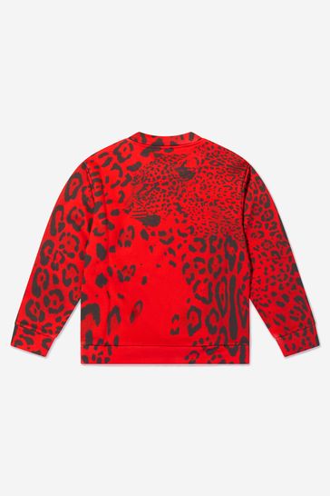 D&G Boys Cotton Leopard Logo Sweatshirt