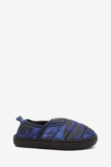 Blue Camo Quilted Thinsulate Sporty Slipper