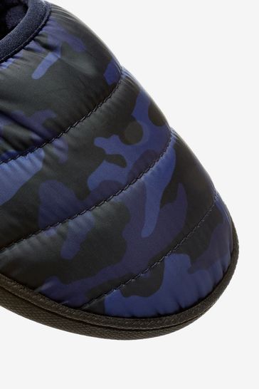 Buy Blue Camo Quilted Thinsulate Sporty Slipper from Next Luxembourg