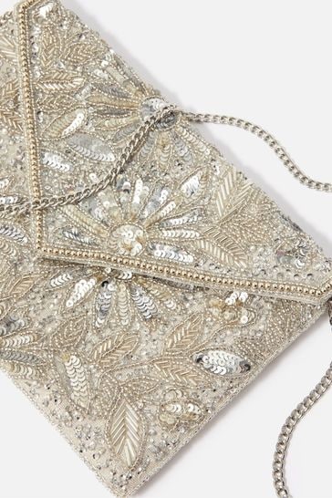 Buy Accessorize Silver Tara Clutch Bag from Next Bahrain
