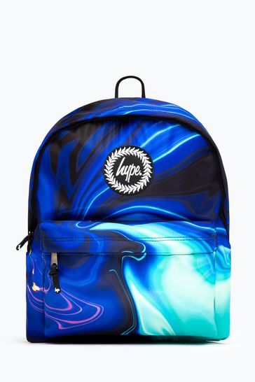 Hype. Teal And Blue Marble Twirl Backpack