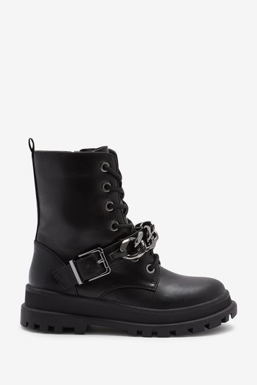 Buy Black Chain Biker Boots from Next Denmark