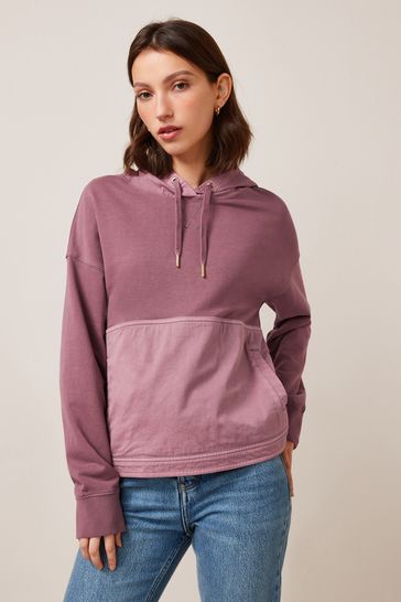 Berry Red Washed Hoodie