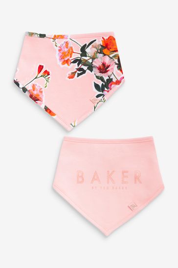 Baker by Ted Baker Pink Floral Bibs 2 Pack