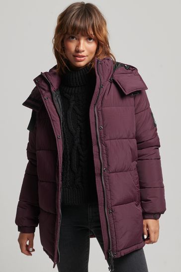 Superdry Red Expedition Cocoon Padded Coat