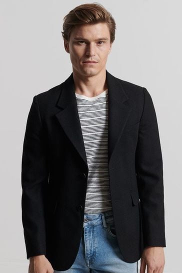 Superdry Black Studios Wool Blazer